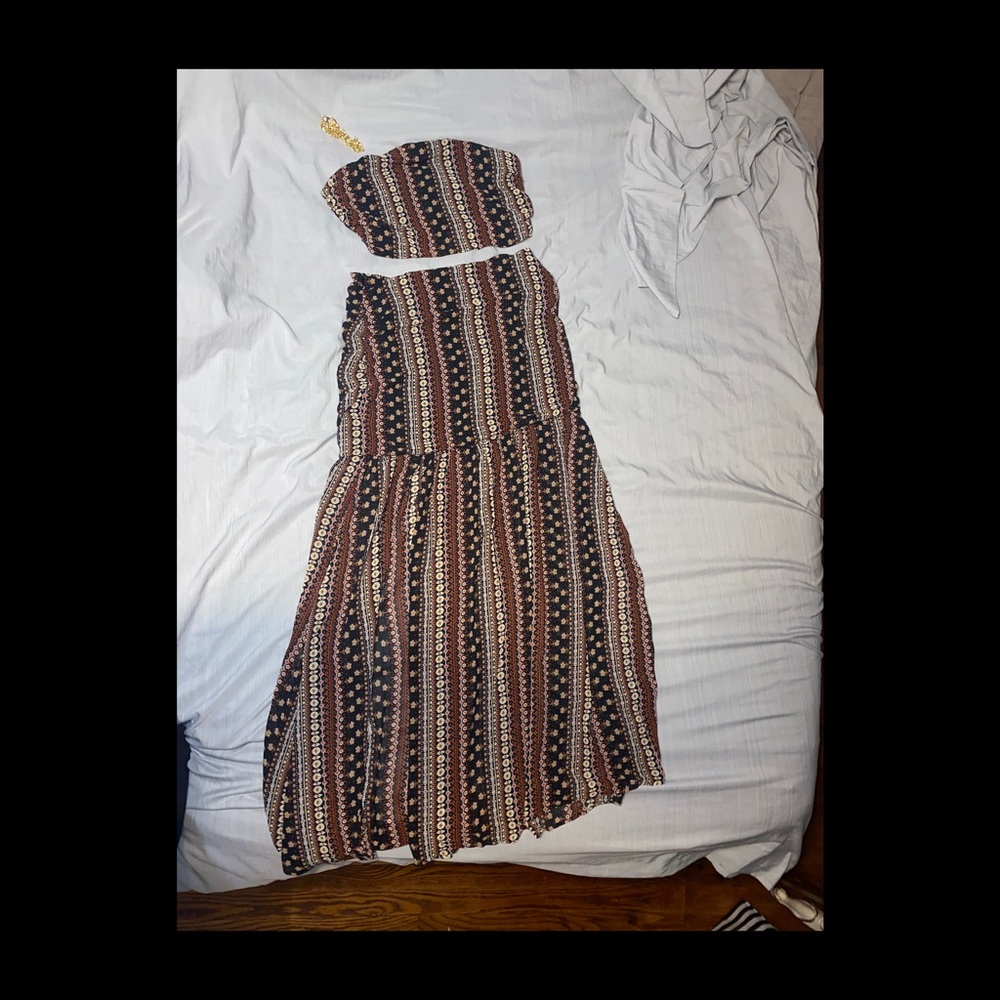 Two piece dress with maxi shirt